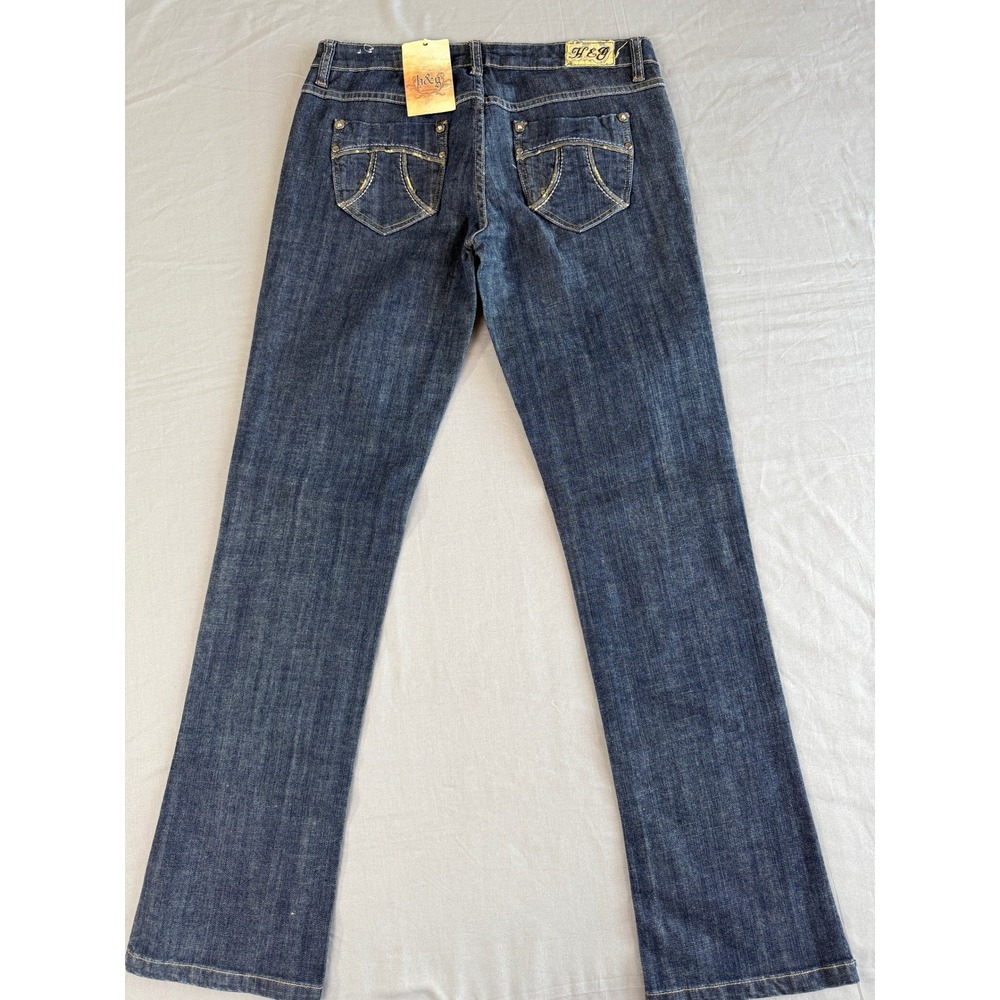 H&G Dark Wash Jeans Womens Size‎ 11 Bootcut Pockets Denim Pants New